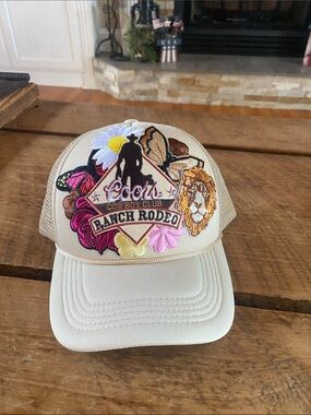 Trucker hat with patches